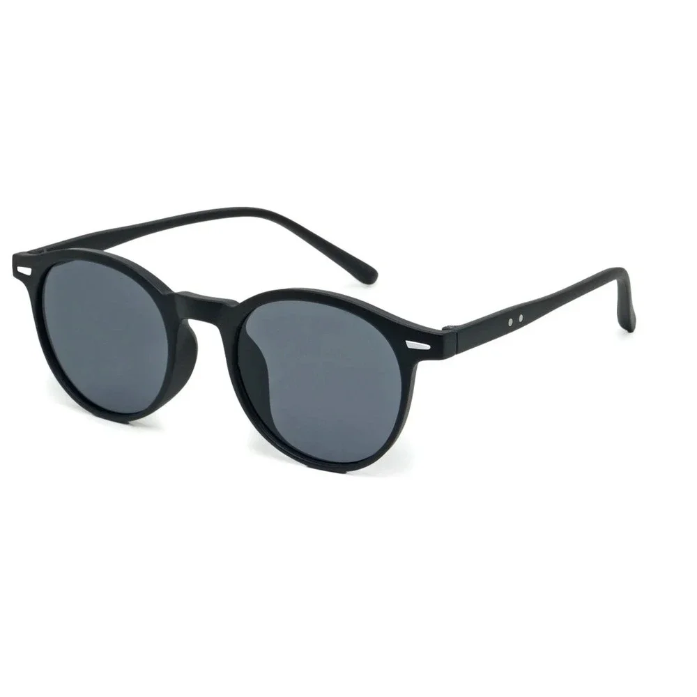 Mens Black Round Sunglasses Retro Classic Vintage Style Shades Sophisticated New